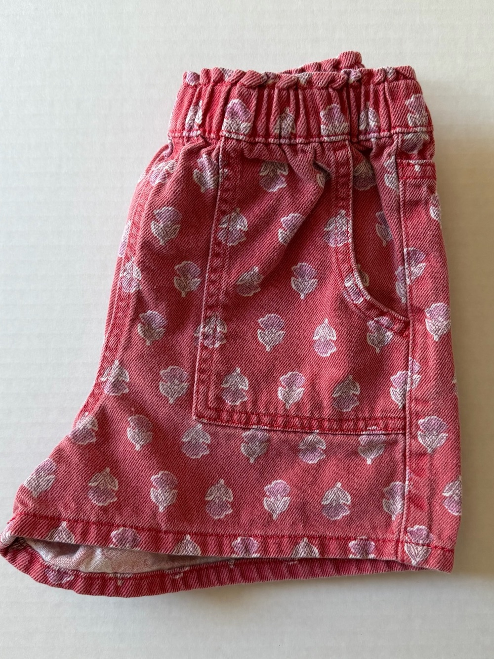 Cotton On Kids Girls Size 6 Floral Denim Pull-On Shorts